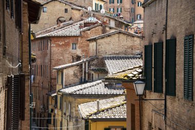 Siena 'nın Tarihi Kasabası - İtalya