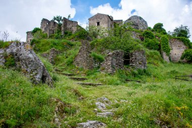 San Severino di Centola Ortaçağ Köyü - İtalya