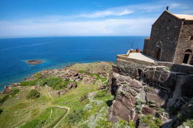 Castelsardo 'daki St. Anthony Abbot Katedrali - Sardunya - İtalya