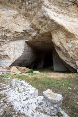 Neapolis Arkeoloji Parkı 'ndaki Cordari Mağarası - Siracusa - İtalya