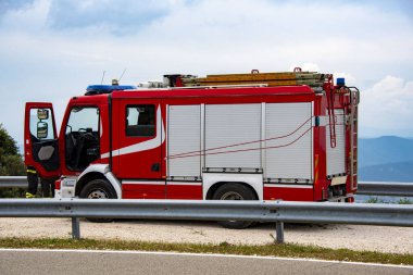 Sardunya 'da bir itfaiye kamyonu - İtalya