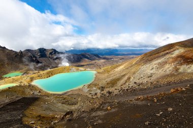 Emerald göller içinde Tongariro Ulusal Park - Yeni Zelanda