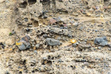 Conglomerate Rock Cliff - New Zealand clipart