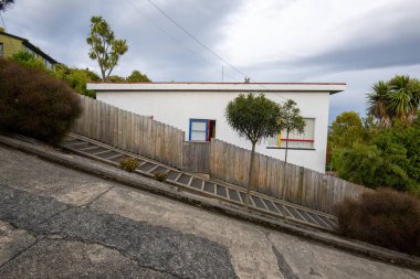 Steepest Street in the World - Dunedin - New Zealand clipart