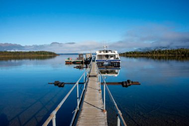 Wharf on Eglinton River - New Zealand clipart