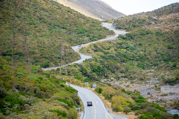 stock image New Zealand State Highway 73 (Great Alpine Highway)