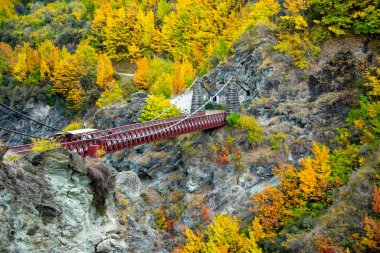 Kawarau Gorge Asma Köprüsü - Yeni Zelanda