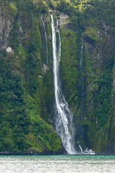 stock image Stirling Falls in Milford Sound - New Zealand