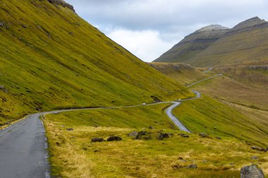 Eysturoy 'daki Dağ Yolu - Faroe Adaları