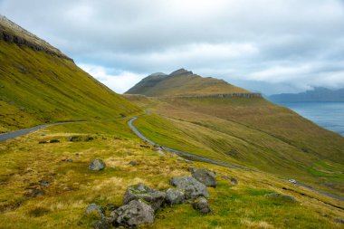 Eysturoy 'daki Dağ Yolu - Faroe Adaları