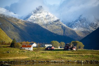 Lofoten 'deki Flakstad Körfezi - Norveç