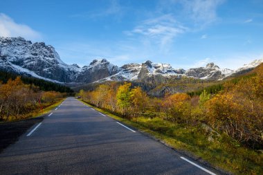 County Road (FV) 807 to Nusfjord - Norway clipart