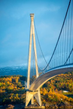 Narvik 'teki Halogaland Köprüsü - Norveç