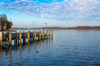 Bavyera 'daki Chiemsee Tatlı Su Gölü - Almanya