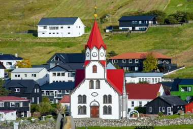Sandavagur 'daki Sandavags Kilisesi - Faroe Adaları