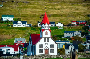 Sandavagur 'daki Sandavags Kilisesi - Faroe Adaları