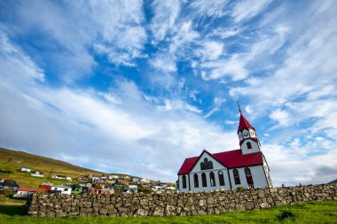 Sandavagur 'daki Sandavags Kilisesi - Faroe Adaları