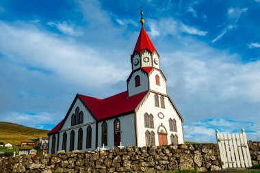 Sandavagur 'daki Sandavags Kilisesi - Faroe Adaları