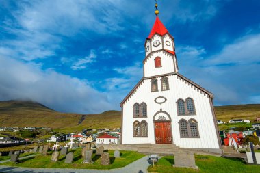 Sandavagur 'daki Sandavags Kilisesi - Faroe Adaları