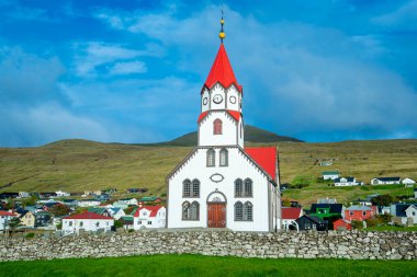 Sandavagur 'daki Sandavags Kilisesi - Faroe Adaları