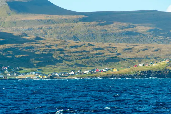 Sandoy Adası 'ndaki Skalavik Köyü - Faroe Adaları