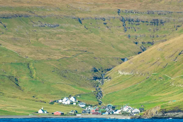 Sandoy Adası 'ndaki Dalur Köyü - Faroe Adaları