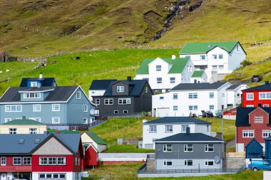 Suduroy Adası 'ndaki Hvalba Köyü - Faroe Adaları