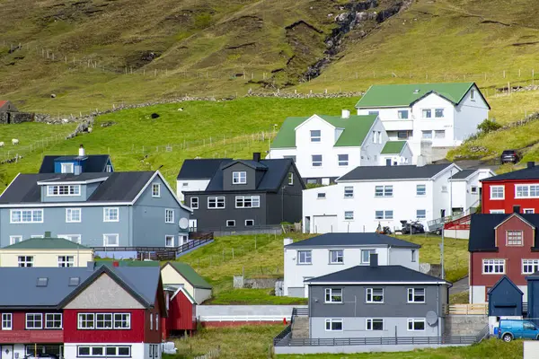 Suduroy Adası 'ndaki Hvalba Köyü - Faroe Adaları