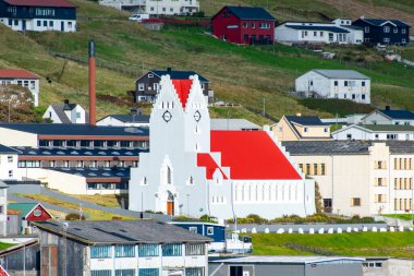 Suduroy Adası 'ndaki Vagur Kilisesi - Faroe Adaları