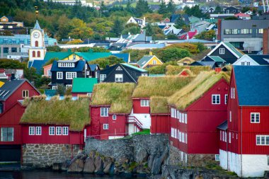 Torshavn 'daki Eski Şehir - Faroe Adaları