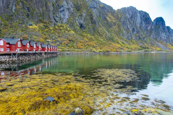 Svolvaer 'deki Rorbu Kulübeleri - Lofoten - Norveç