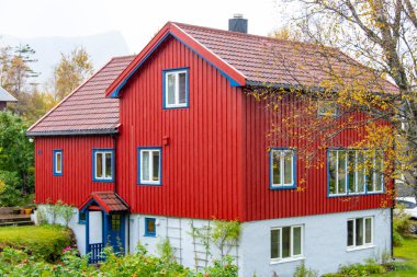 Lofoten 'deki Kabelvag Köyü - Norveç