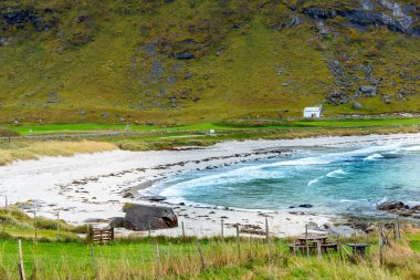 Lofoten 'deki Vik Plajı - Norveç
