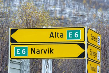 Avrupa Rotası E6 İşareti - Norveç