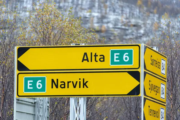 Avrupa Rotası E6 İşareti - Norveç