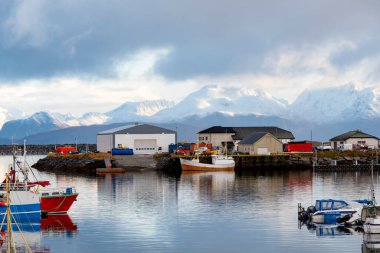 Marina Skjervoy şehrinde - Norveç