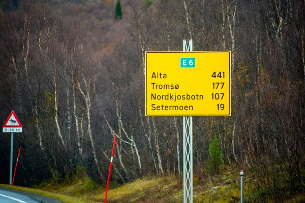 Avrupa Rotası E6 İşareti - Norveç