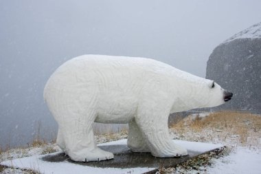 Çekiç Festivalinde Kutup Ayısı Heykeli - Norveç