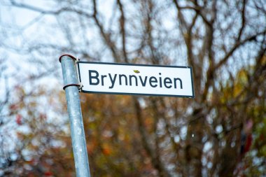 Sokak İşareti Henningsvaer Köyü - Norveç