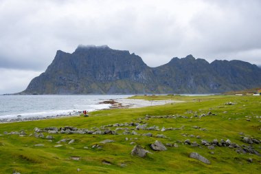 Lofoten 'deki Uttakleiv Plajı - Norveç
