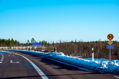 Laponya 'da İsveç İlçe Yolu 395