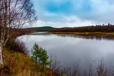 Laponya 'daki Ivalo Nehri - Finlandiya