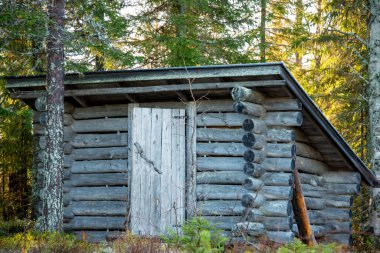 Arktik Laponya 'da Kütük Kulübesi