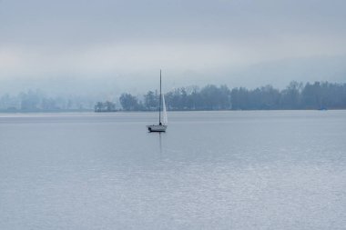 Bavyera 'daki Chiemsee Tatlı Su Gölü - Almanya