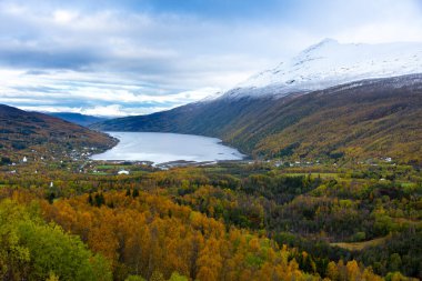 Troms County - Norveç 'teki Gratangen Fjord