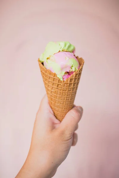 Hand Ice Cream Cone Royalty Free Stock Photos