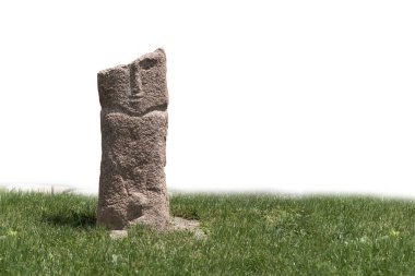 Göçebelerin antik dünyasından taş bir mezar taşı. Anıtın orijinal adı - 