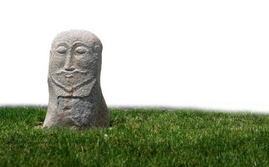 Göçebelerin antik dünyasından taş bir mezar taşı. Anıtın orijinal adı - 