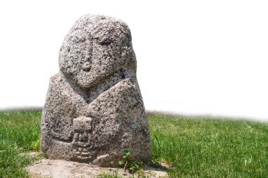 Göçebelerin antik dünyasından taş bir mezar taşı. Anıtın orijinal adı - 