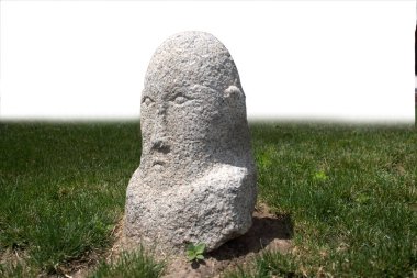 Göçebelerin antik dünyasından taş bir mezar taşı. Anıtın orijinal adı - 